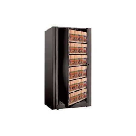 DATUM FILING SYSTEMS Rotary File Cabinet Starter Unit, Legal, 5 Shelves, Black XLG-S6-T25